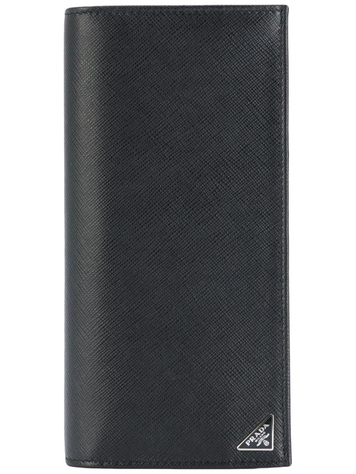 Prada Vertical Bi-fold Wallet - Black