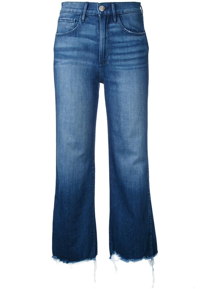 3x1 - Cropped Flared Jeans - Women - Cotton/spandex/elastane - 27, Women's, Blue, Cotton/spandex/elastane