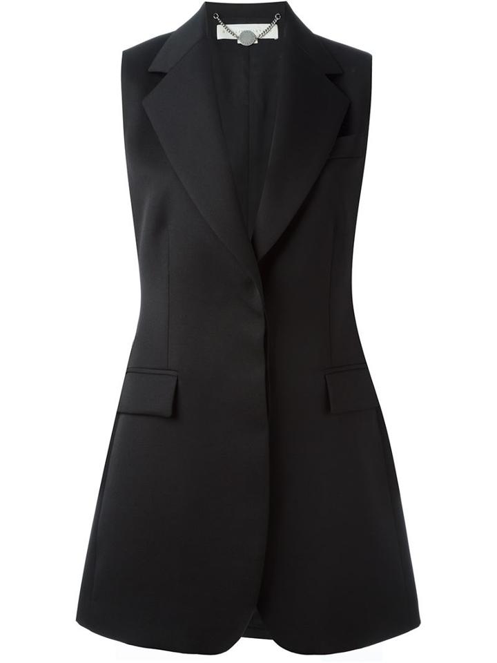 Stella Mccartney 'becka' Waistcoat, Women's, Size: 38, Black, Cotton/viscose/wool