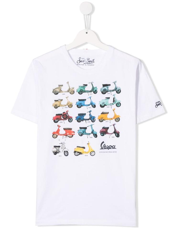 Mc2 Saint Barth Kids Vespa T-shirt - White