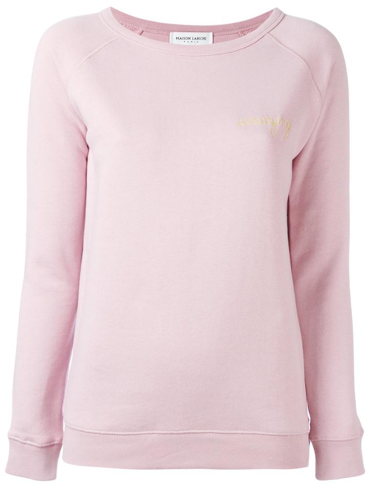 Maison Labiche - Amazing Sweatshirt - Women - Cotton - L, Women's, Pink/purple, Cotton