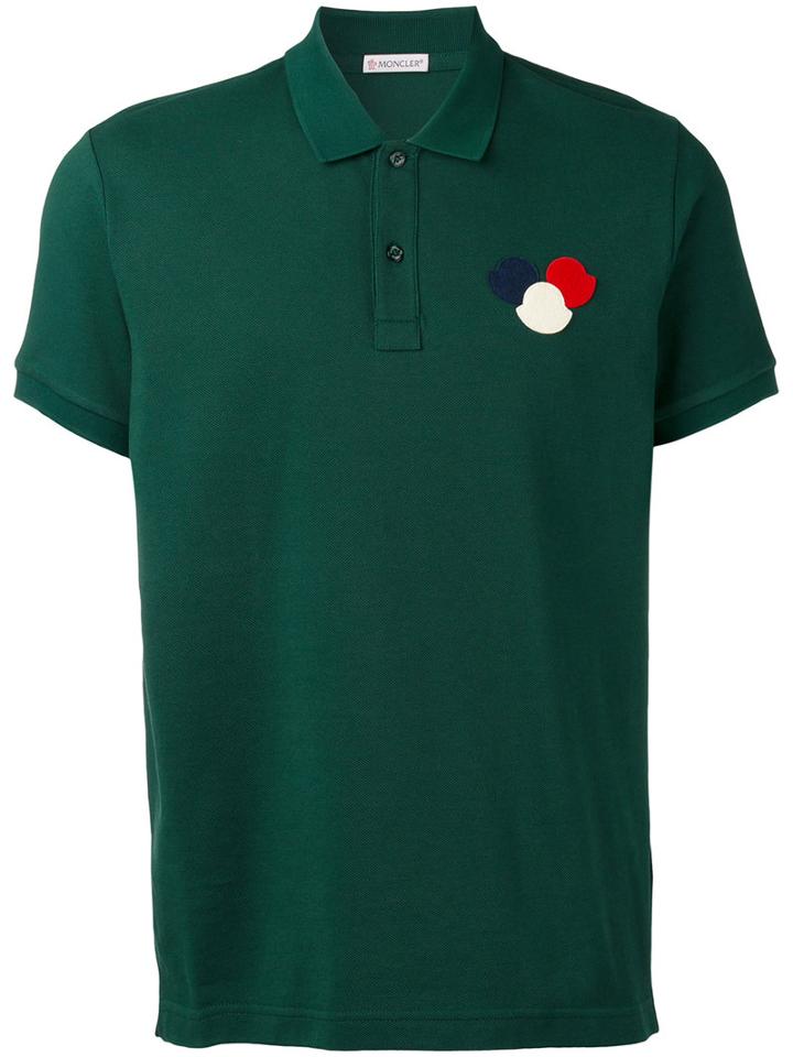 Moncler Chest Logo Polo Shirt, Men's, Size: Xxl, Green, Cotton