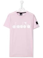 Diadora Junior Logo Print T-shirt - Pink