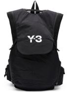Y-3 Logo Printed Backpack - Black