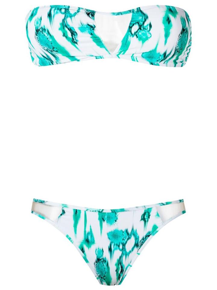 Brigitte Bandeau Bikini Set, Women's, Size: G, Blue, Spandex/elastane/polyimide