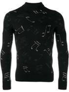 Saint Laurent Music Note Jumper, Men's, Size: Xxl, Black, Acrylic/polyamide/polyester/mohair