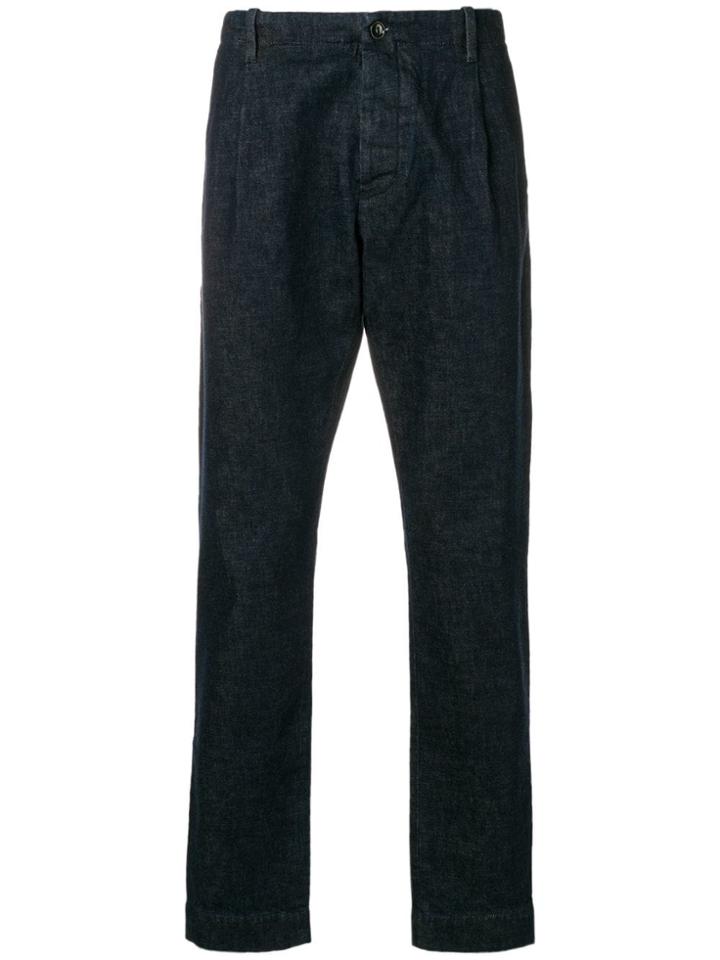 Nine In The Morning Denim Straight Leg Trousers - Blue
