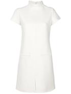 Courrèges High Neck Sweater Dress - White