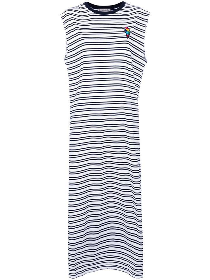 Être Cécile Parrot Detail Striped Tank Dress - Black