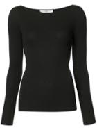 Tibi Long-sleeve T-shirt, Women's, Size: Small, Black, Cotton