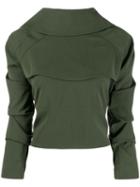 A.w.a.k.e. Mode Ruched Sleeve Top - Green