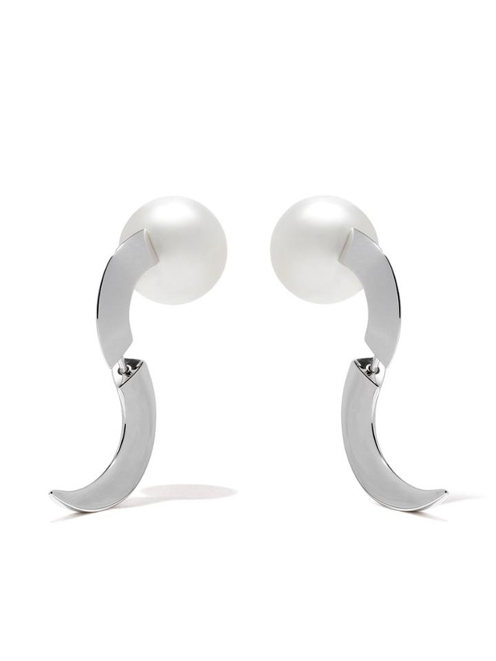 Tasaki 18kt White Gold Buoy Earrings