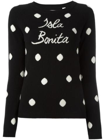 Chinti And Parker 'isla Bonita' Intarsia Jumper, Women's, Size: Large, Black, Cashmere