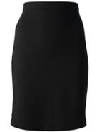 Kenzo Vintage High Waisted Pencil Skirt, Women's, Size: 44, Black
