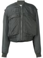 Katharine Hamnett Patch Pocket Bomber Jacket, Women's, Size: Large, Green, Silk