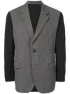 Yohji Yamamoto Contrast Sleeve Blazer - Grey