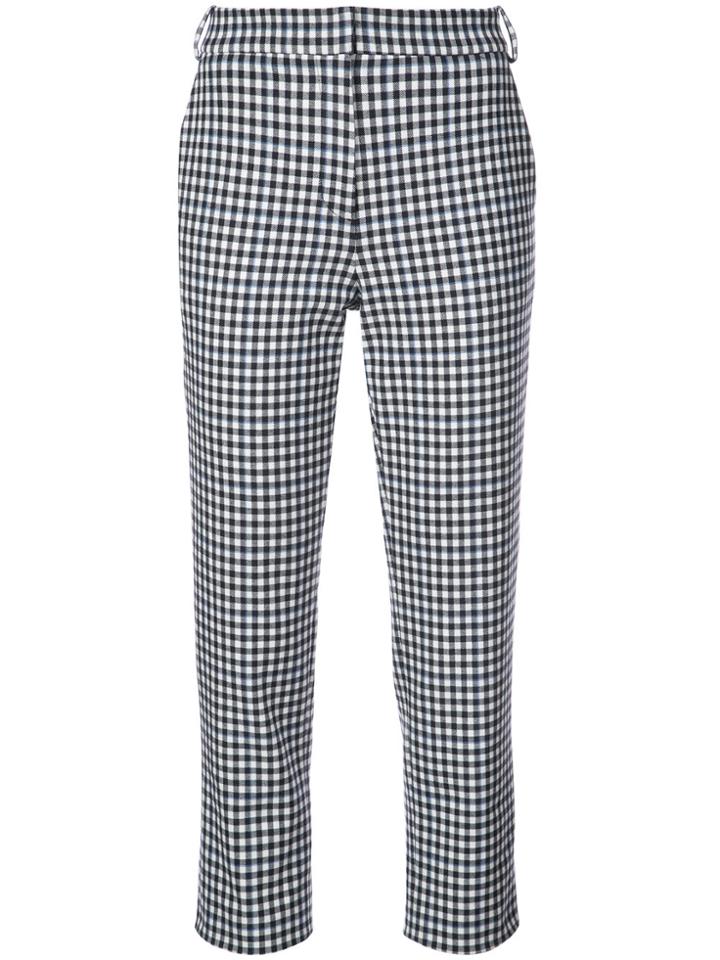Tibi Beatle Gingham Cropped Trousers - Black