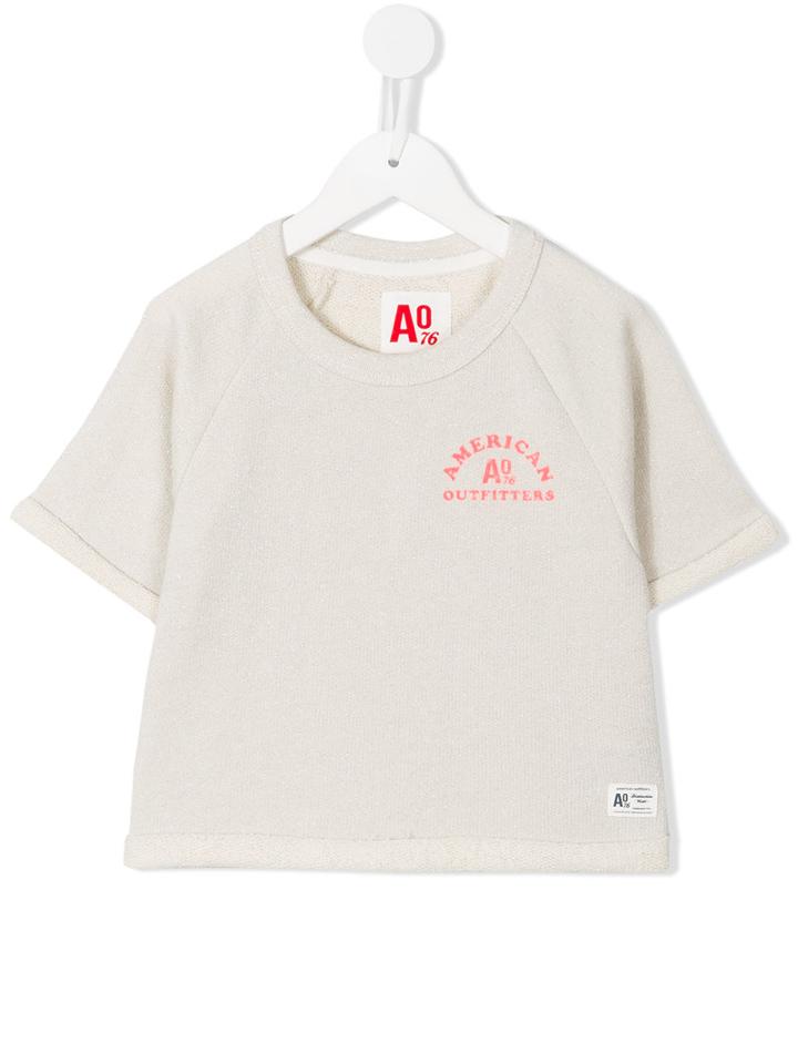 American Outfitters Kids Short Sleeved Sweatshirt, Girl's, Size: 10 Yrs, Grey