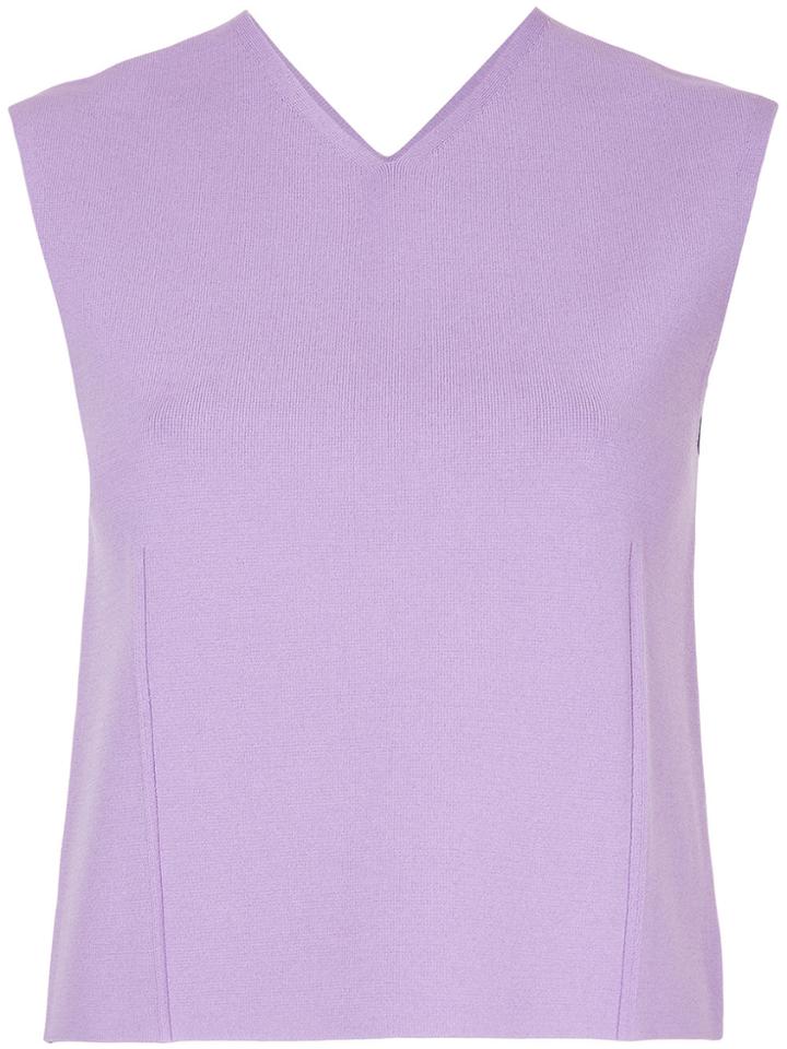 Irene Ribbed Vest Top - Pink & Purple