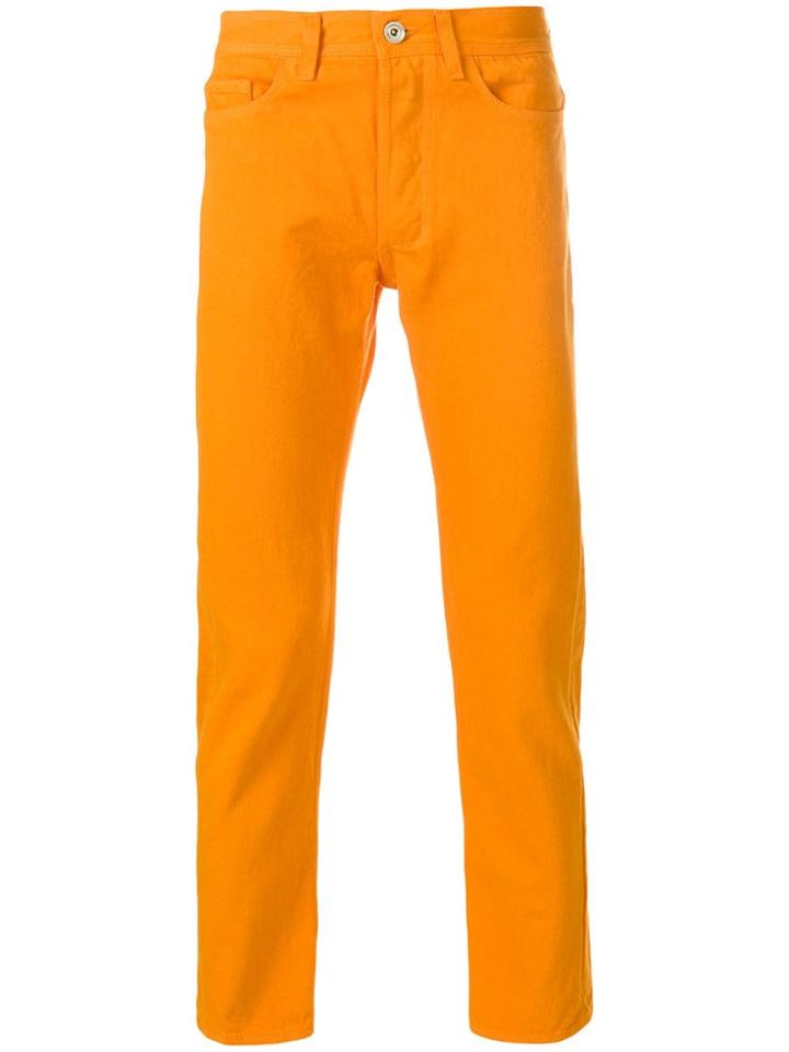 Band Of Outsiders Straight Leg Chinos - Yellow & Orange