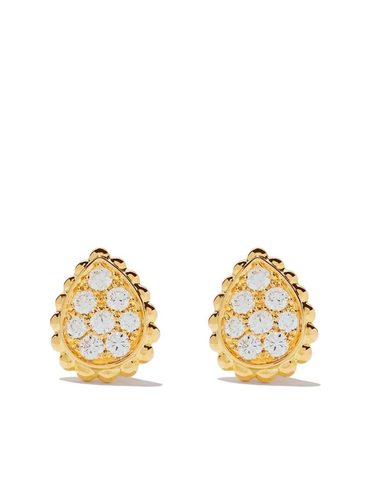 Boucheron Serpent Bohème Diamonds Teardrop Stud Earrings - Yg