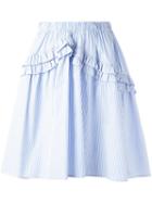 No21 A-line Ruffle Skirt, Women's, Size: 44, Blue, Cotton