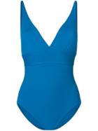 Eres Slim V-neck Swimsuit - Blue