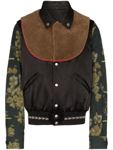 Duran Lantink Floral Sleeve Bomber Jacket - Black
