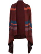 Voz Cascade Shawl Wrap - Red