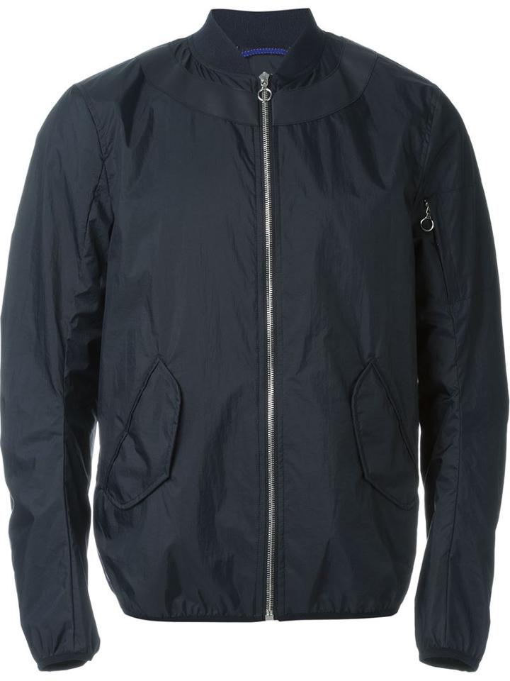 Oamc Leather Inset Bomber Jacket