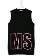 Msgm Kids Sleeveless Sweatshirt, Girl's, Size: 14 Yrs, Black