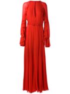 Giambattista Valli Frill Sleeve Gown - Red