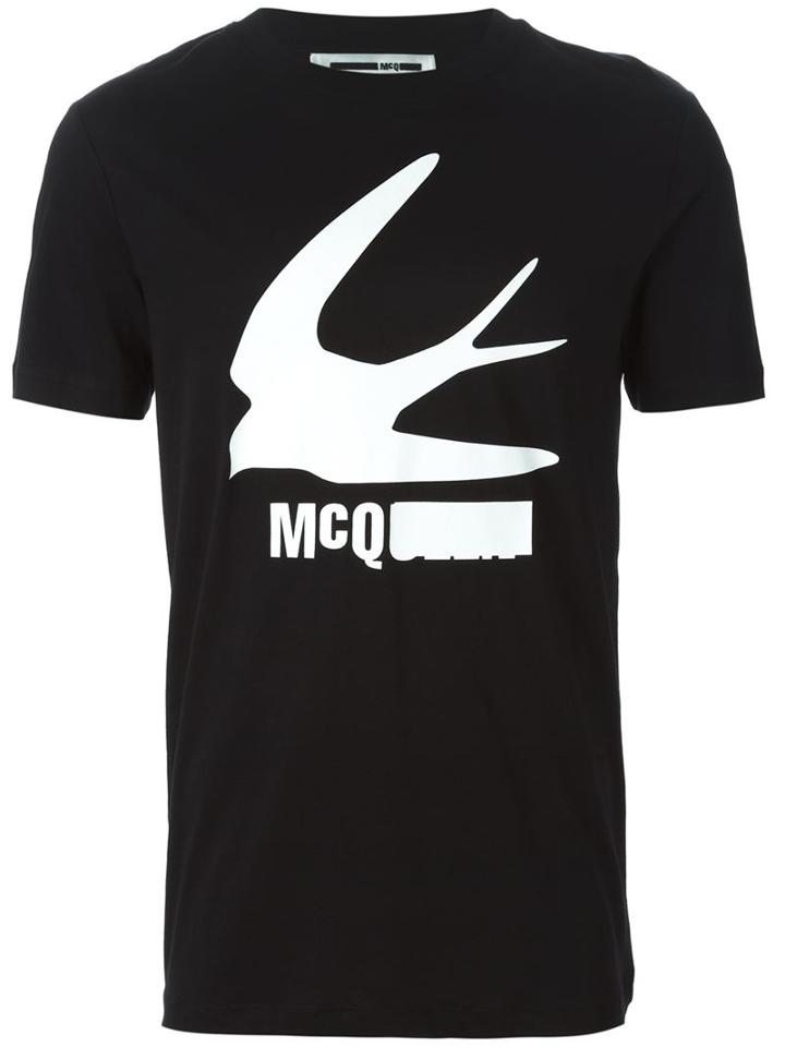 Mcq Alexander Mcqueen - Swallow Print T-shirt - Men - Cotton - L, Black, Cotton