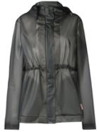 Hunter - Hooded Raincoat - Women - Polyurethane - L, Grey, Polyurethane