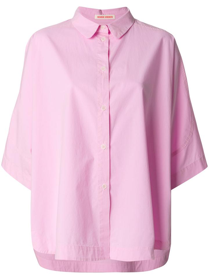 Henrik Vibskov - Yes Blouse - Women - Cotton/spandex/elastane - M, Pink/purple, Cotton/spandex/elastane