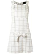 Andrea Bogosian - Plaid Dress - Women - Linen/flax/viscose/wool - M, White, Linen/flax/viscose/wool