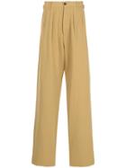 Kent & Curwen High Waisted Loose Fit Trousers - Nude & Neutrals