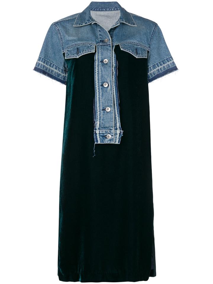 Sacai Loose Fitted Summer Dress - Blue