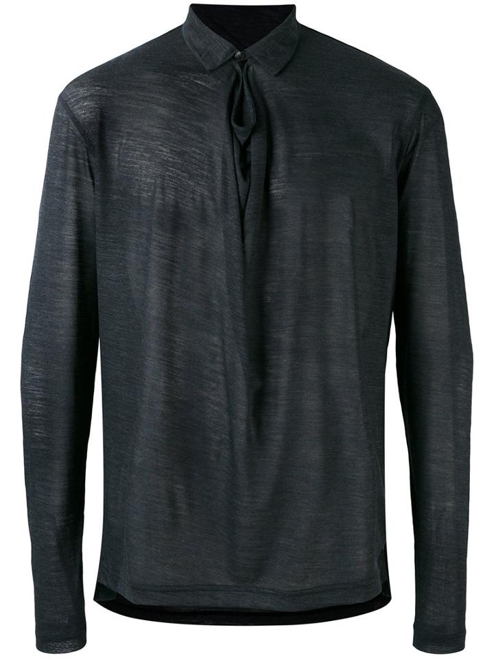 Kolor - Collared Knit - Men - Cotton/nylon/wool - 2, Blue, Cotton/nylon/wool