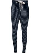 Bassike - Striped Slouchy Trousers - Women - Cotton - S, Blue, Cotton