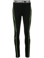 Karl Lagerfeld Neon Logo Leggings - Black