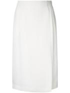 Estnation - Wrap Front Skirt - Women - Polyester - 36, White, Polyester