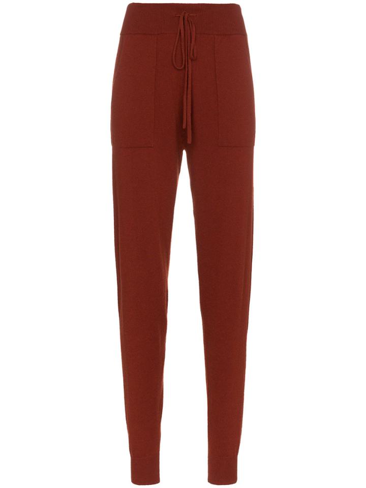 Alexandra Golovanoff Cashmere Drawstring Sweatpants - Brown