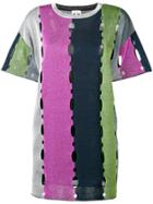 M Missoni Cut-out Detail Short Sleeve Dress - Multicolour