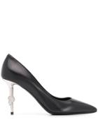Philipp Plein Decollete Crystal Mid Heels - Black