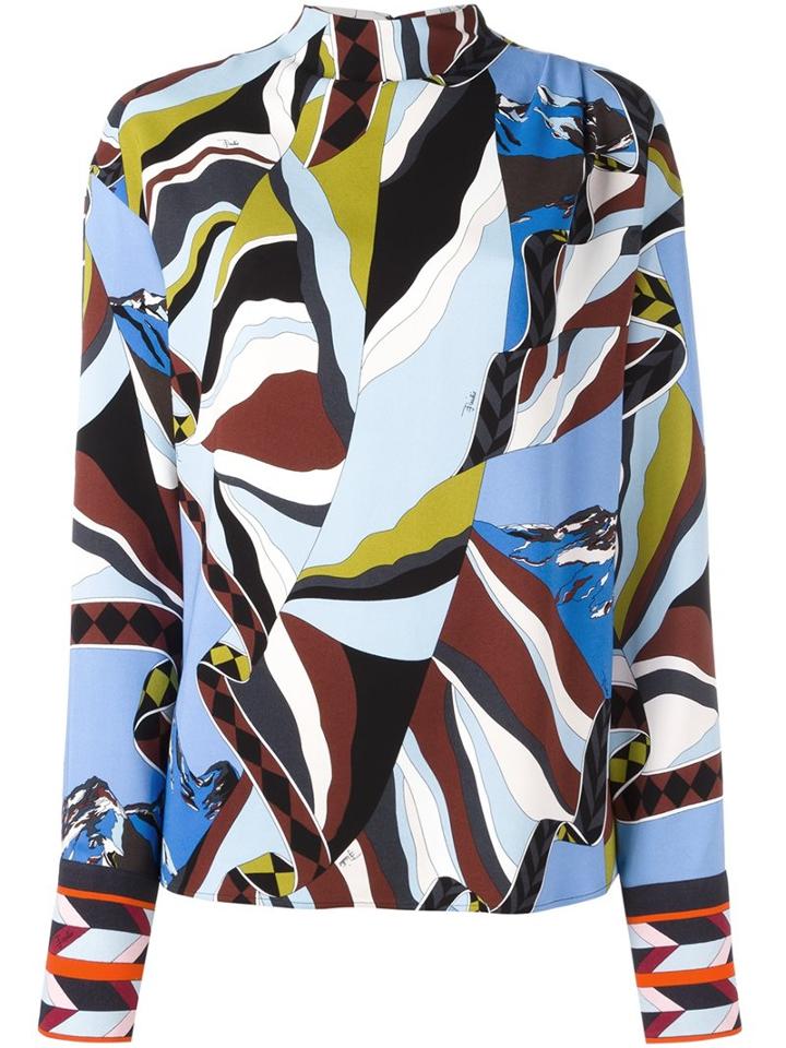 Emilio Pucci Mock Neck Blouse