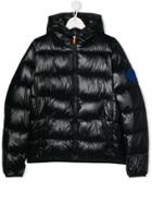Save The Duck Kids Teen Panelled Padded Jacket - Black