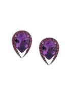 Shaun Leane 18kt Gold Aurora Stud Earrings - Purple