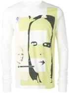 Rick Owens Drkshdw Face Print Jumper - White