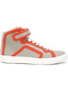 Pierre Hardy Hi-top Sneakers, Men's, Size: 41, Grey, Calf Leather/leather/rubber